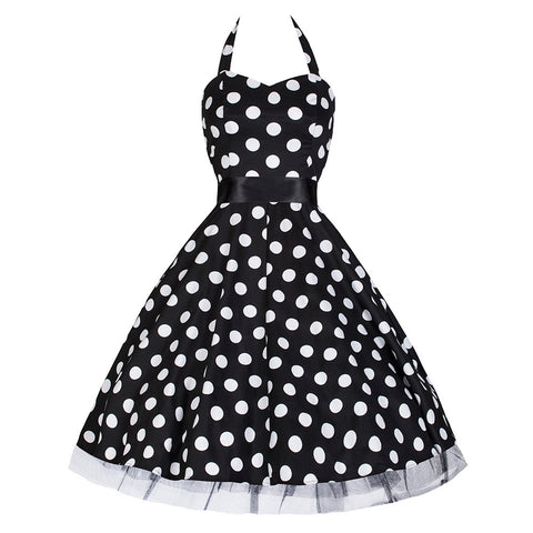 50s Polka Dot Top Rockabilly Swing Dress – Pretty Kitty Fashion