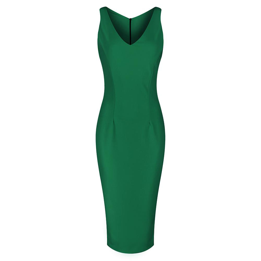 emerald green wiggle dress