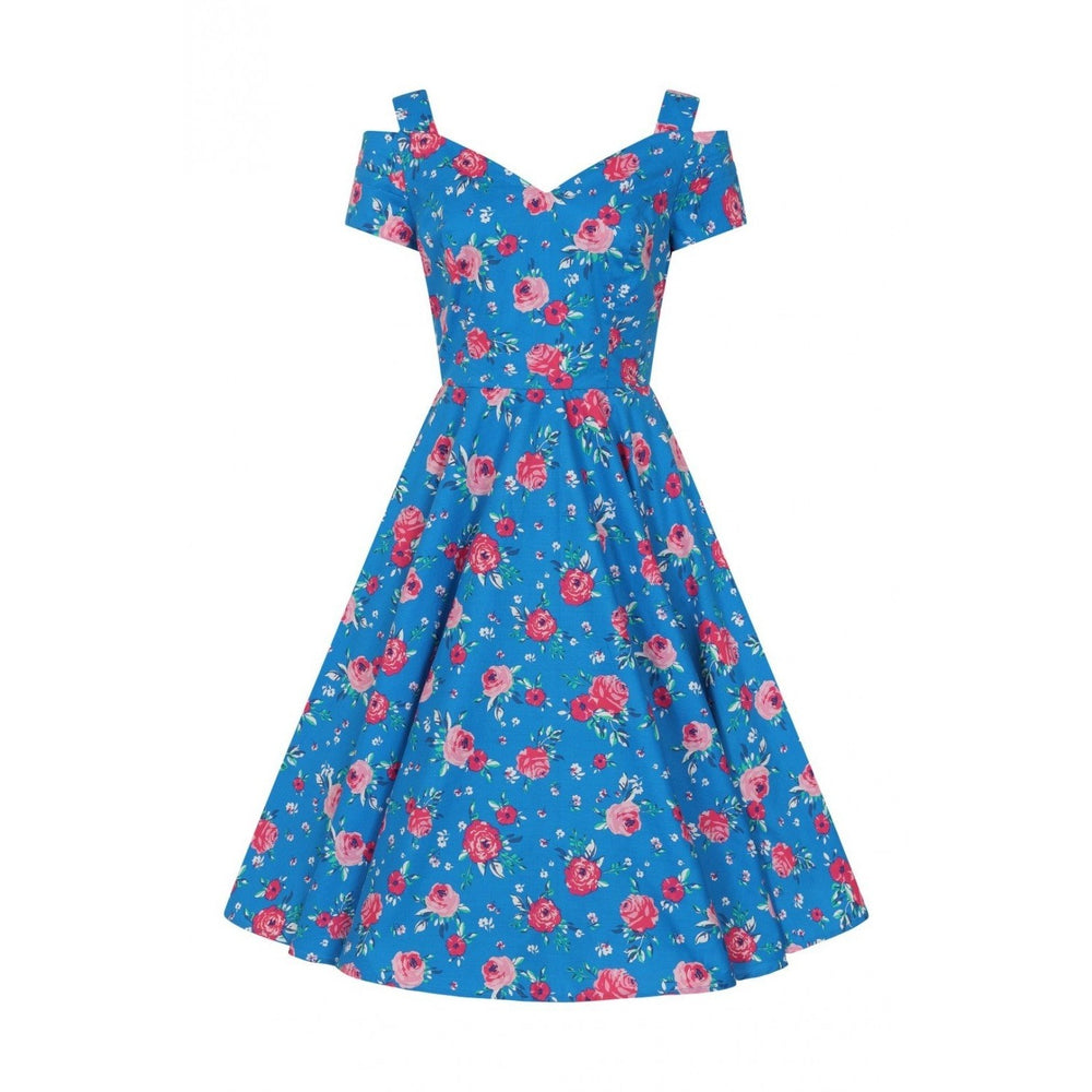 Blue And Pink Puff Sleeve 1950S Vintage Party Dress With Fake Corset –  Jolly Vintage