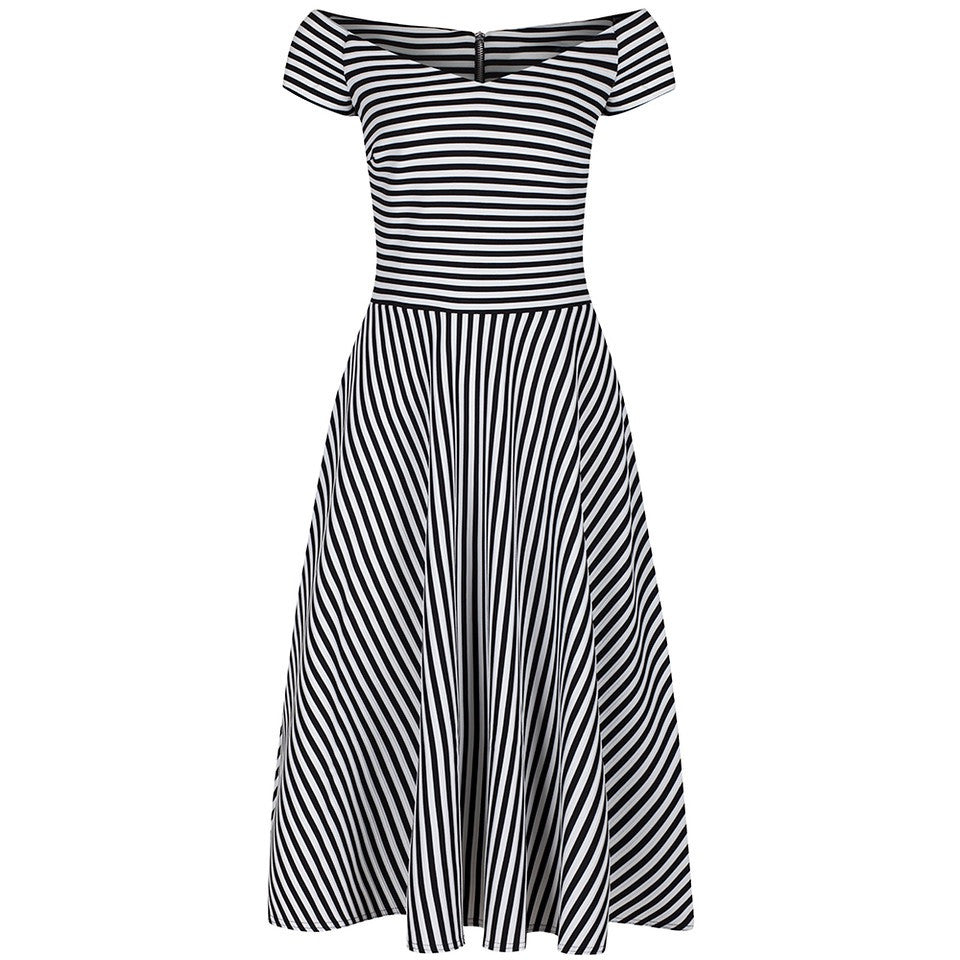 black and white striped dress uk