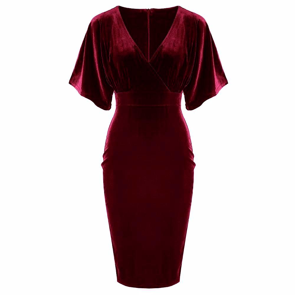 red velvet dress with sleeves