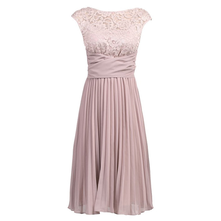 dusty pink chiffon dress