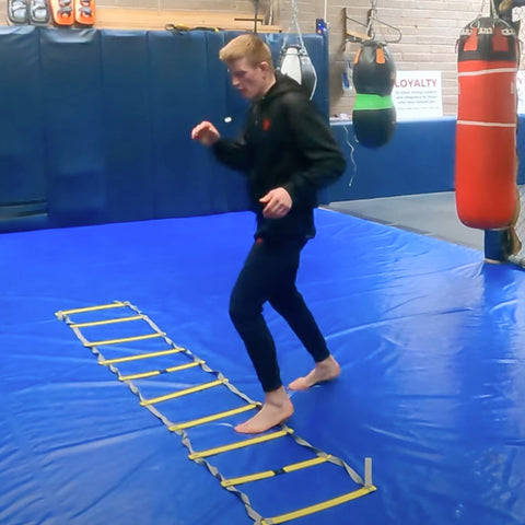 agility ladder work for mma combat sports workout drill for footwork