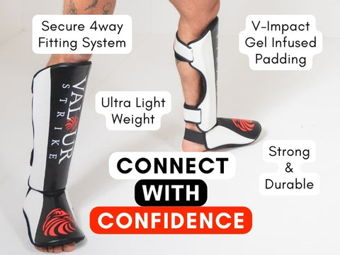 Kickboxing shin guards for MMA leg guards Shinnies for combat sports and martial arts