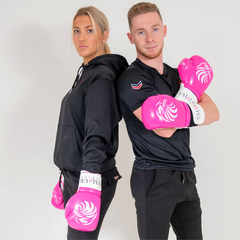 boxercise by valour strike fitness training boxing gloves pink