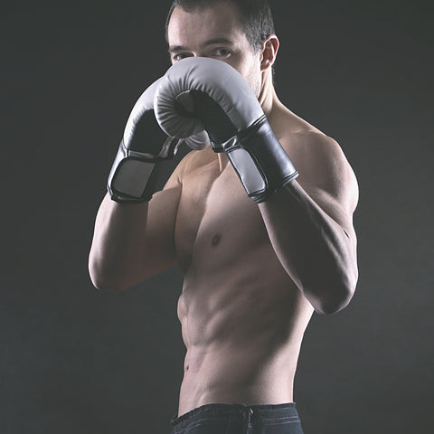 boxing fitness man with muscles