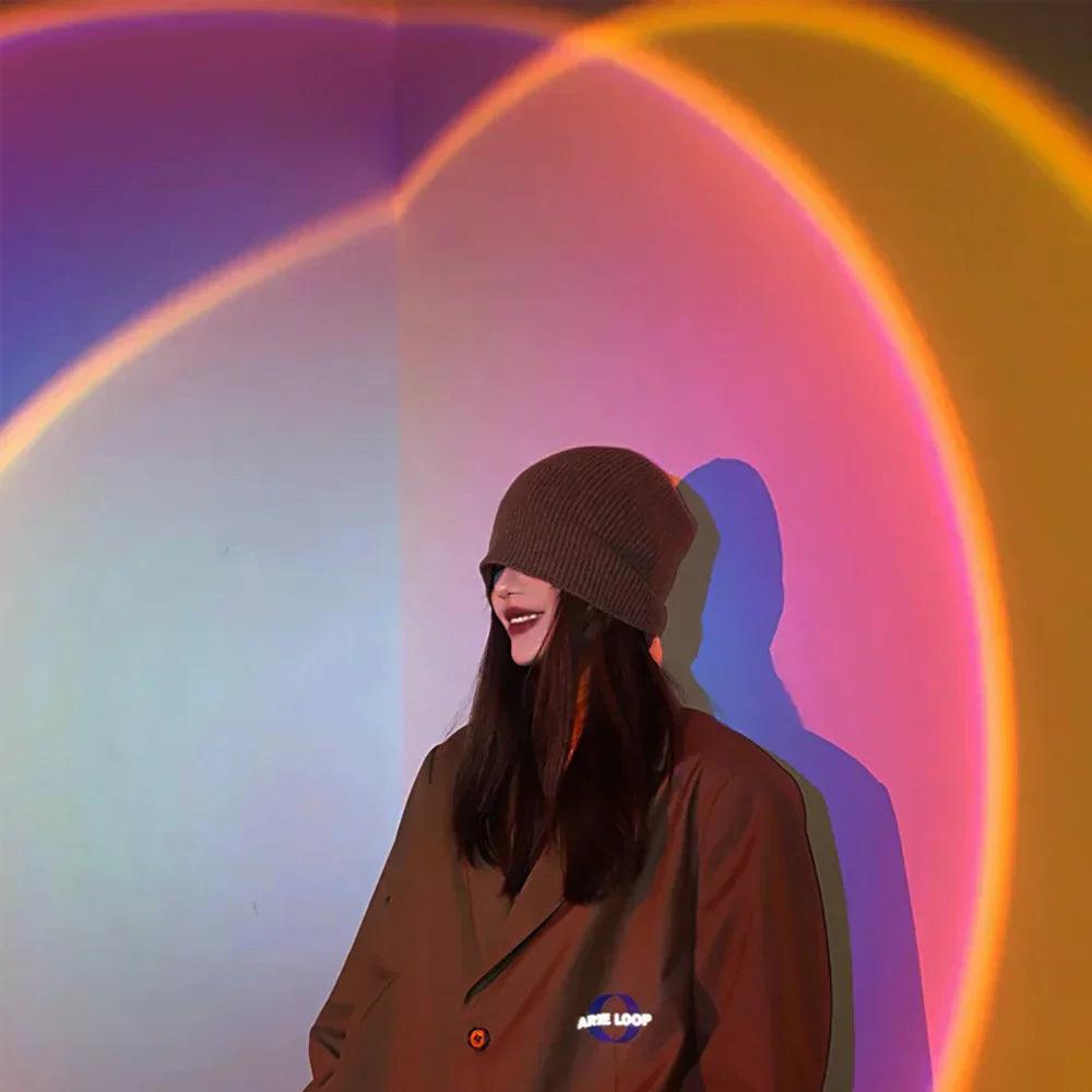 Sunset Lamp Projection Lamp Night Light, 360 Degree Rotation Romantic 16 Colors Changing Night Light With Remote For Adults, Photography, Vlog, Selfie, Party, reels etc. - Kalesh Monk