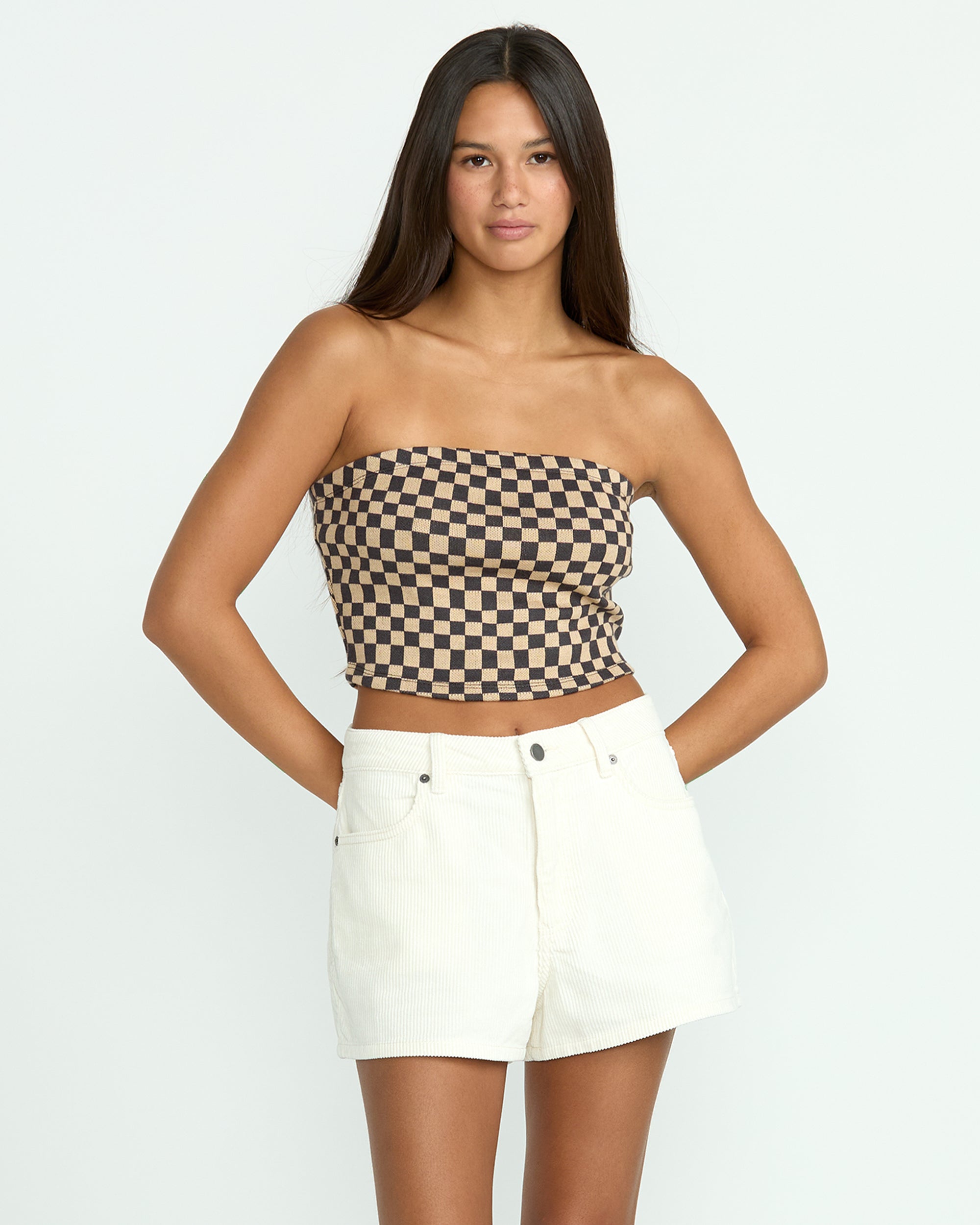 Women's Strait Up Shorts color option: Star White