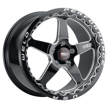Weld S90470022P42 - S904 17x10 Ventura Bead Lock 5x120 ET42 BS7.15 Gloss BLK MIL DIA 78.1