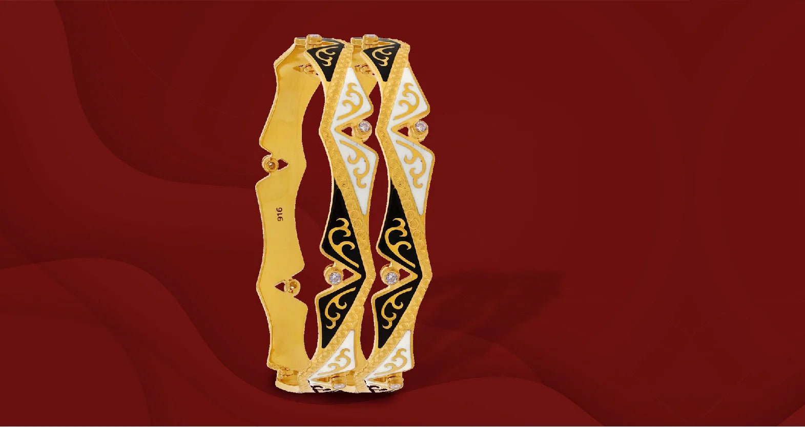 Fashionable 22k Gold Bangles