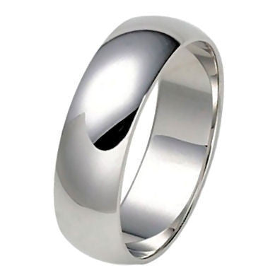 Dragana: 6mm Domed 925 Sterling Silver Standard Fit Wedding Band ...