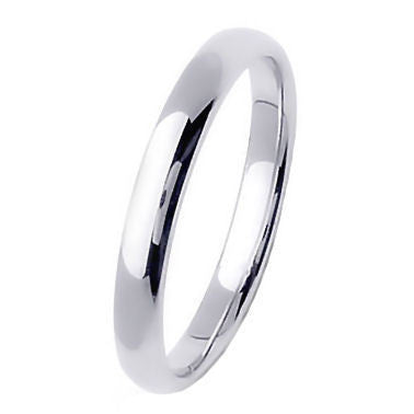Acacia: 3mm Classic Domed Sterling Silver Wedding Band - 1000Jewels.com