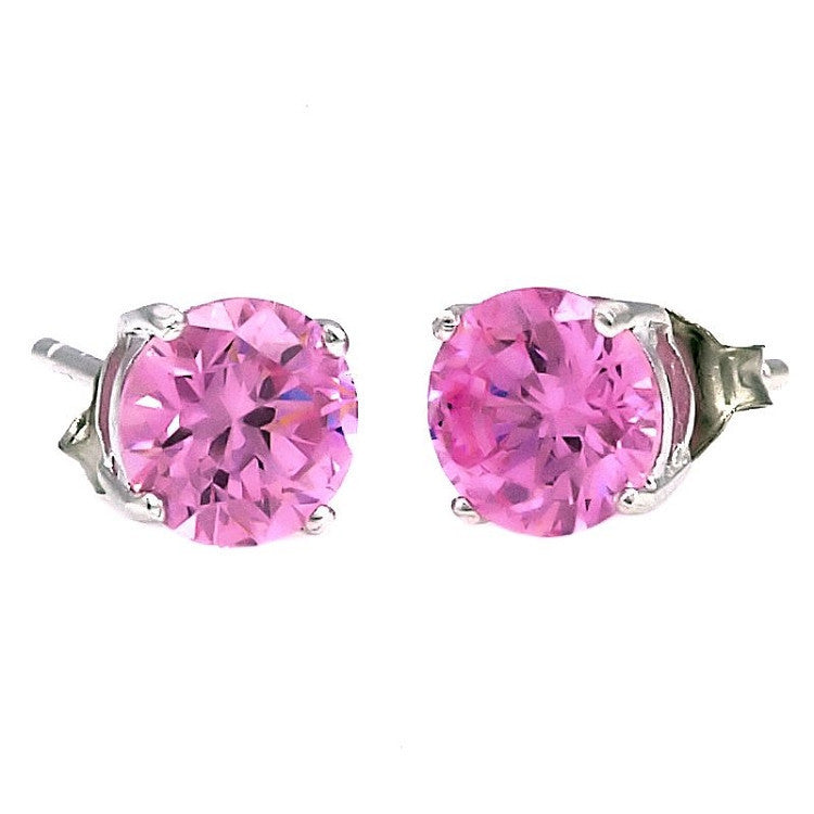 Harlow: 7mm 2.5c Pink Sapphire Ice CZ 