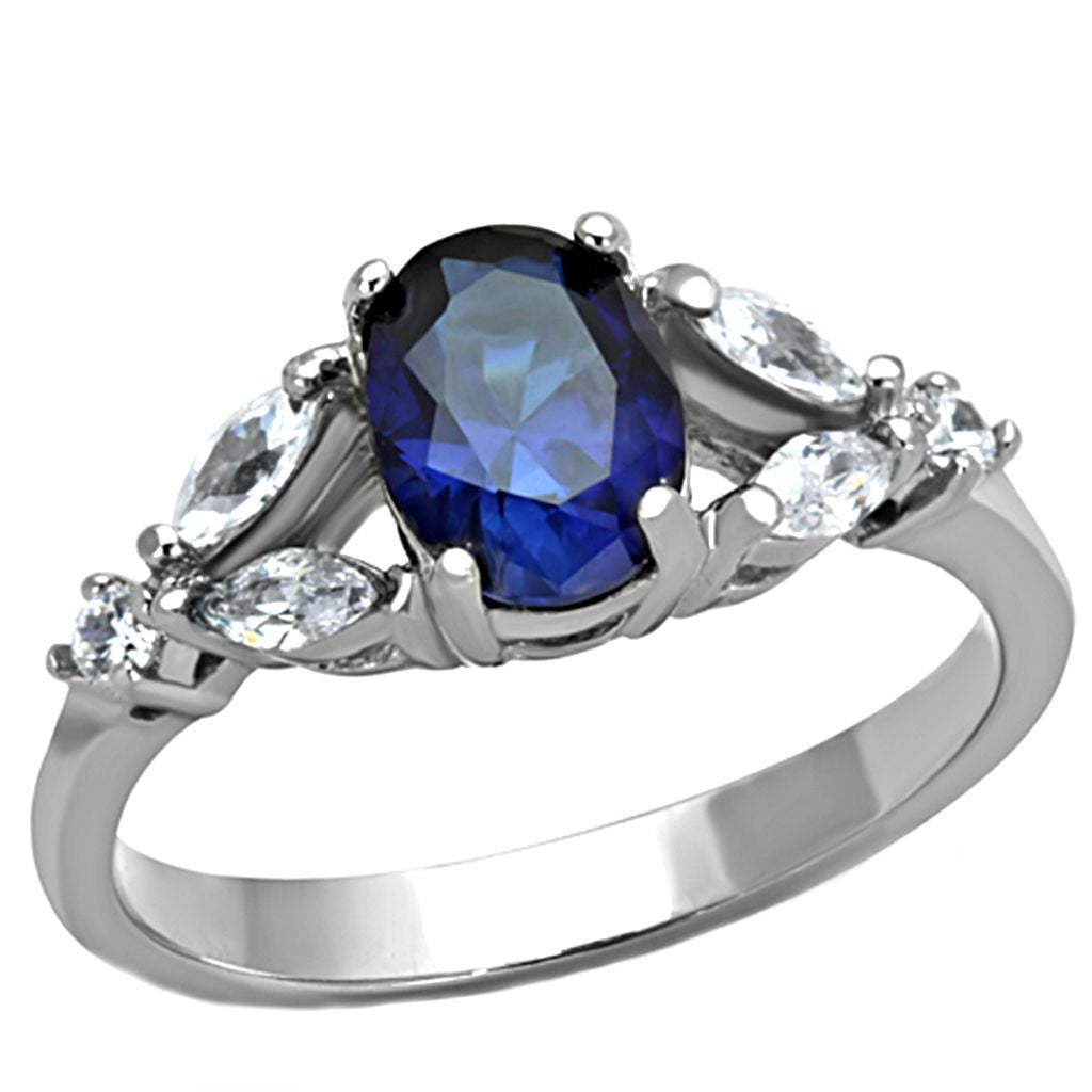 Twilight: 1.96ct Sapphire Crystal Split Band Engagement Ring 316 Steel ...