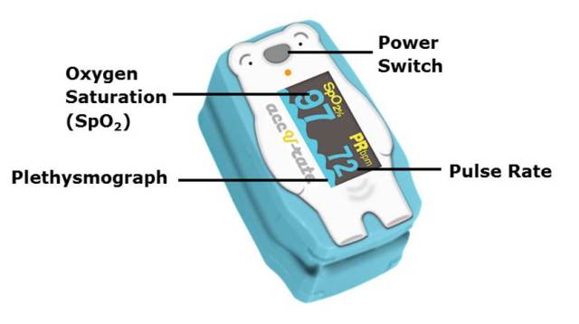  Acc U Rate® pediatric fingertip pulse oximeter