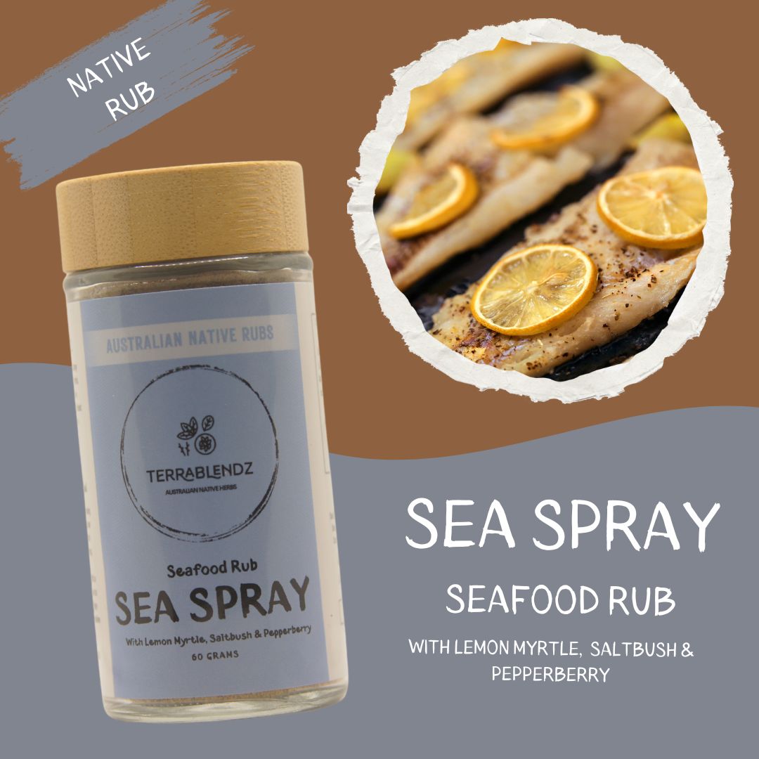 Sea Spray Seafood Rub (With Lemon Myrtle, Saltbush & Pepperberry)