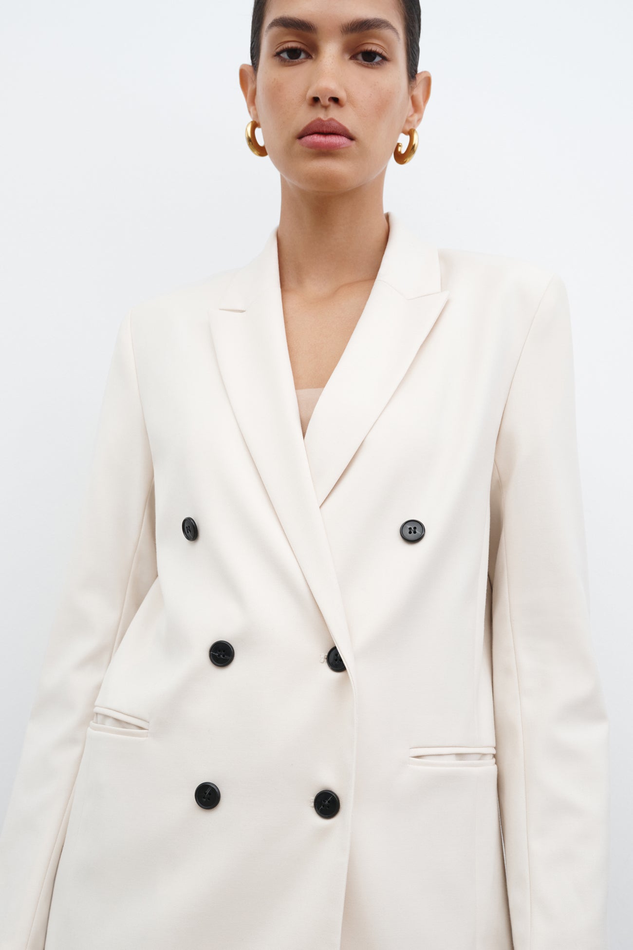 Off White Double-Breasted Blazer - Norah Blazer | Marcella