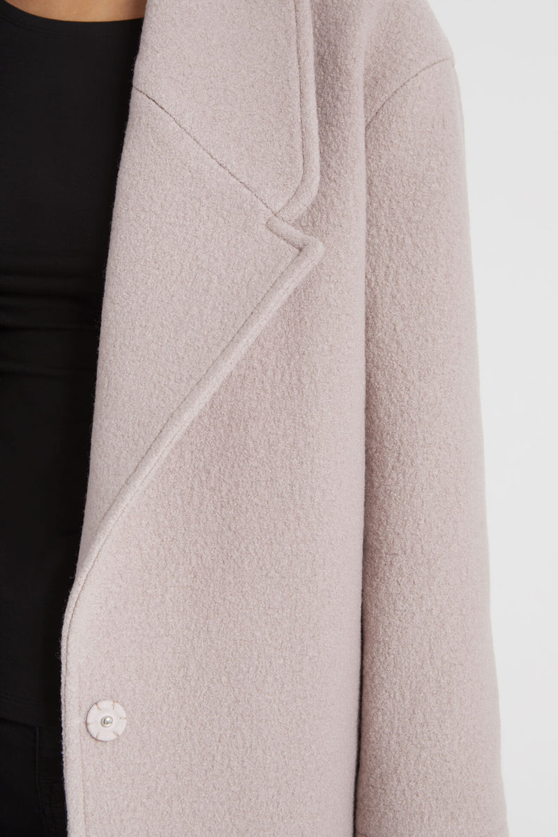Oversized Women’s Blush Pink Wool Winter Coat | Marcella