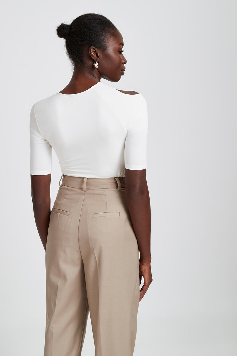 Off White Shoulder Cutout Top - Tribeca Top | Marcella