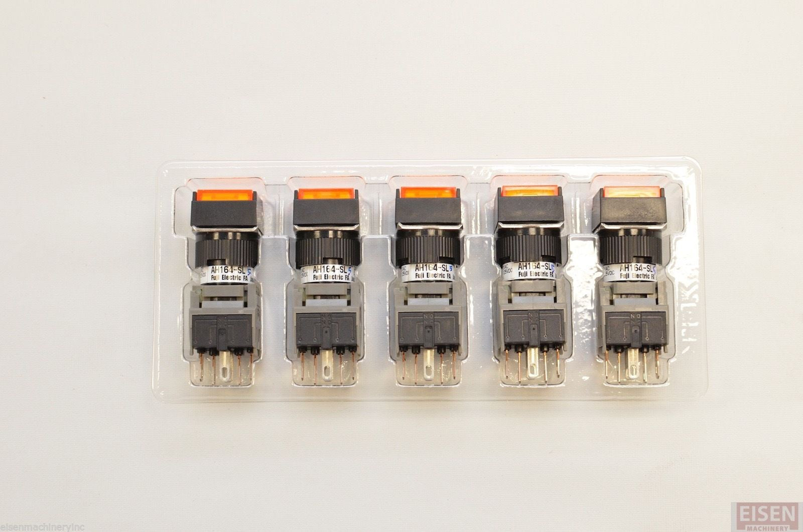 FUJI AH164-SL5O11E3 Orange Pushbutton Command Switch 24VDC LED (Pack of 5)