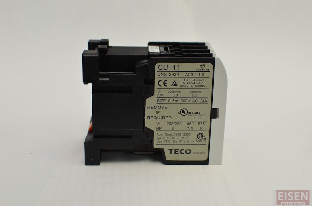 TECO CU-11 Magnetic Contactor, 24V coil, 3A1a, Normally ... overload relay wiring diagram 