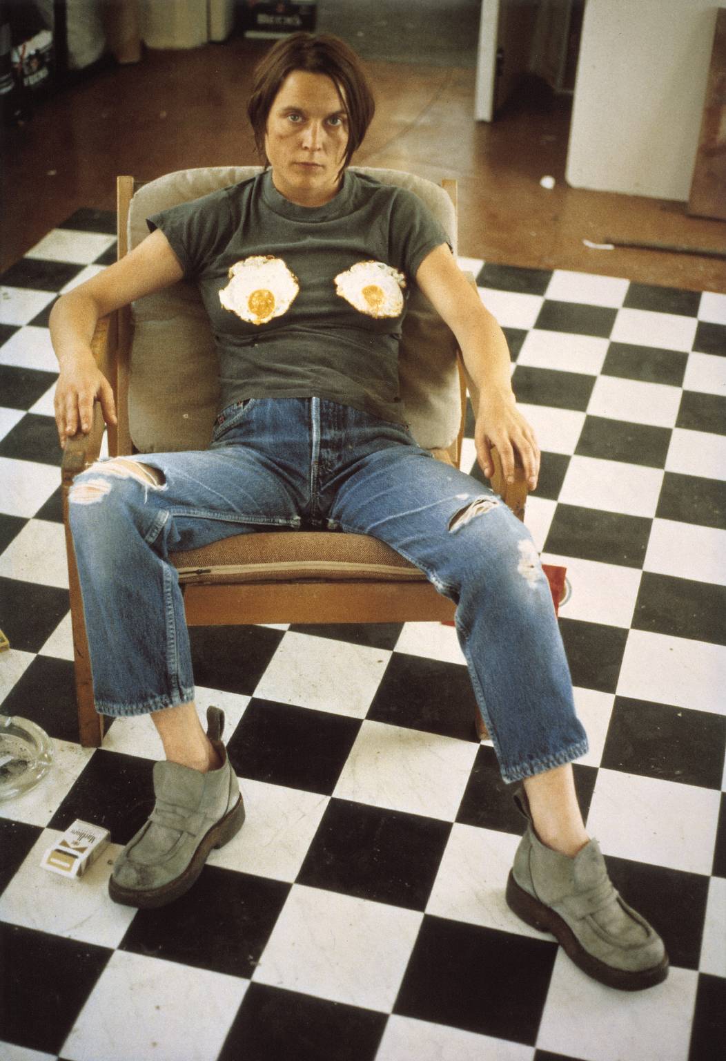 Sarah Lucas, Self-portrait with Fried Eggs, 1996