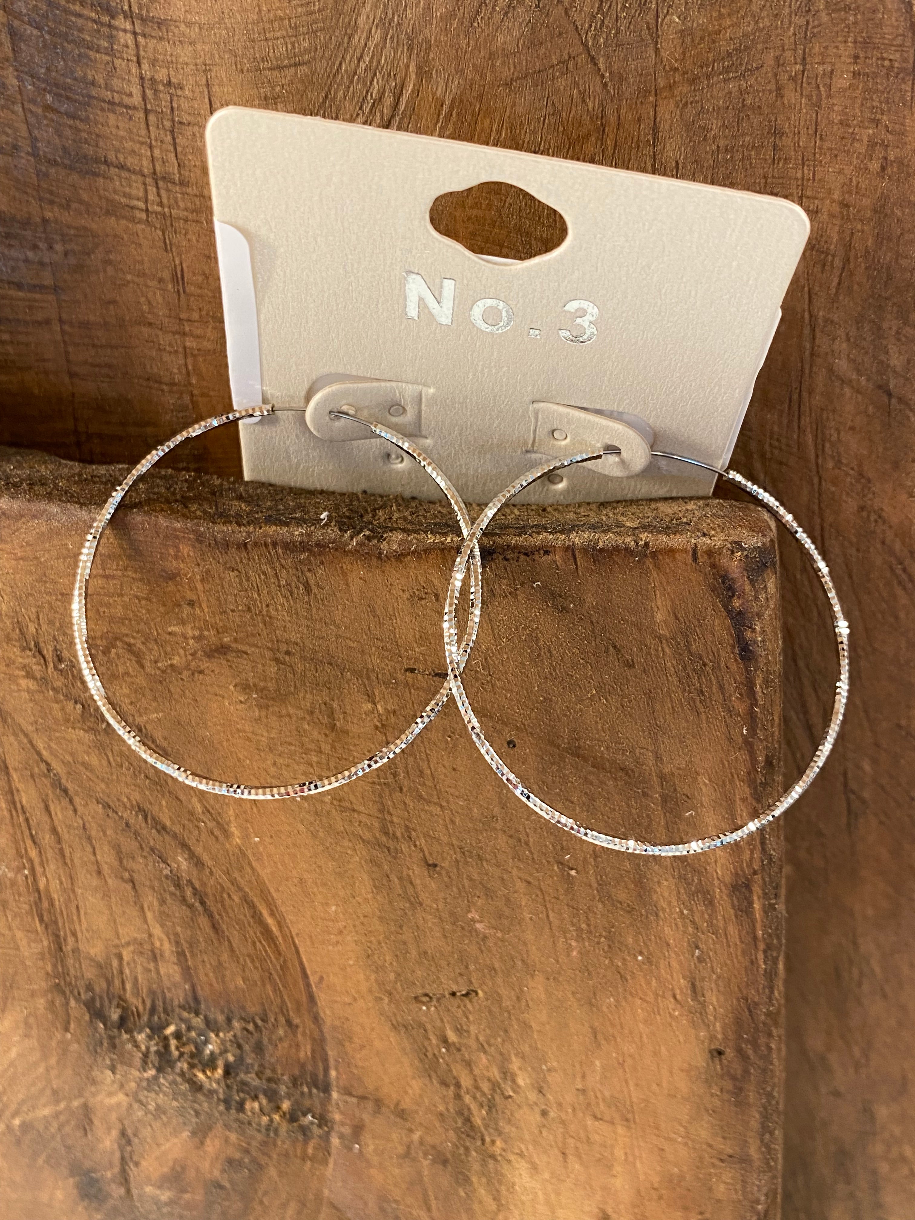 Skinny Hoops in Silver