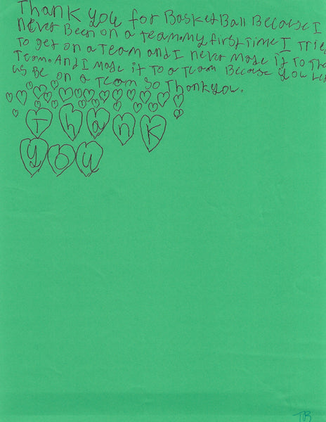 Thank you letter
