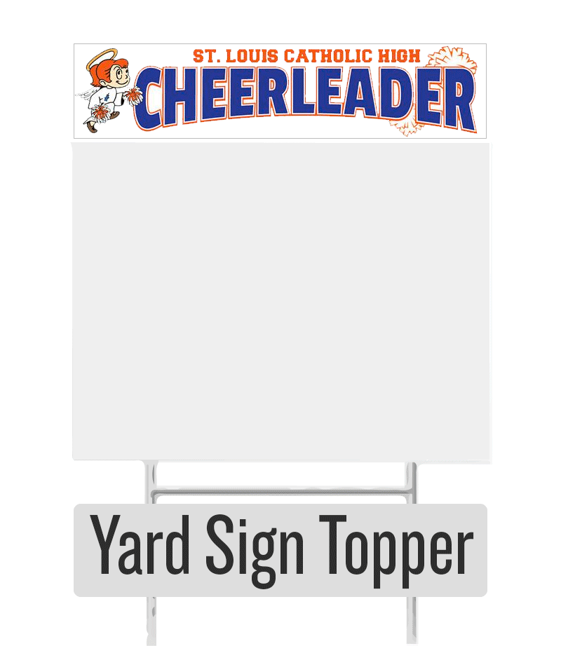 Cheerleader Yard Sign Topper – SLC Saints - Spirit Store