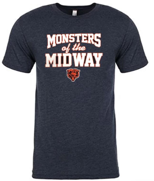 Clark Street Sports Chicago Bears Men's Navy Monsters of The Midway Club Long Sleeve Tee, Large