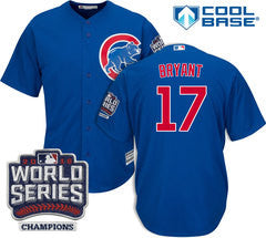 Chicago Cubs 2016 World Series Champions Grey Majestic T-Shirt Youth XL  (New)