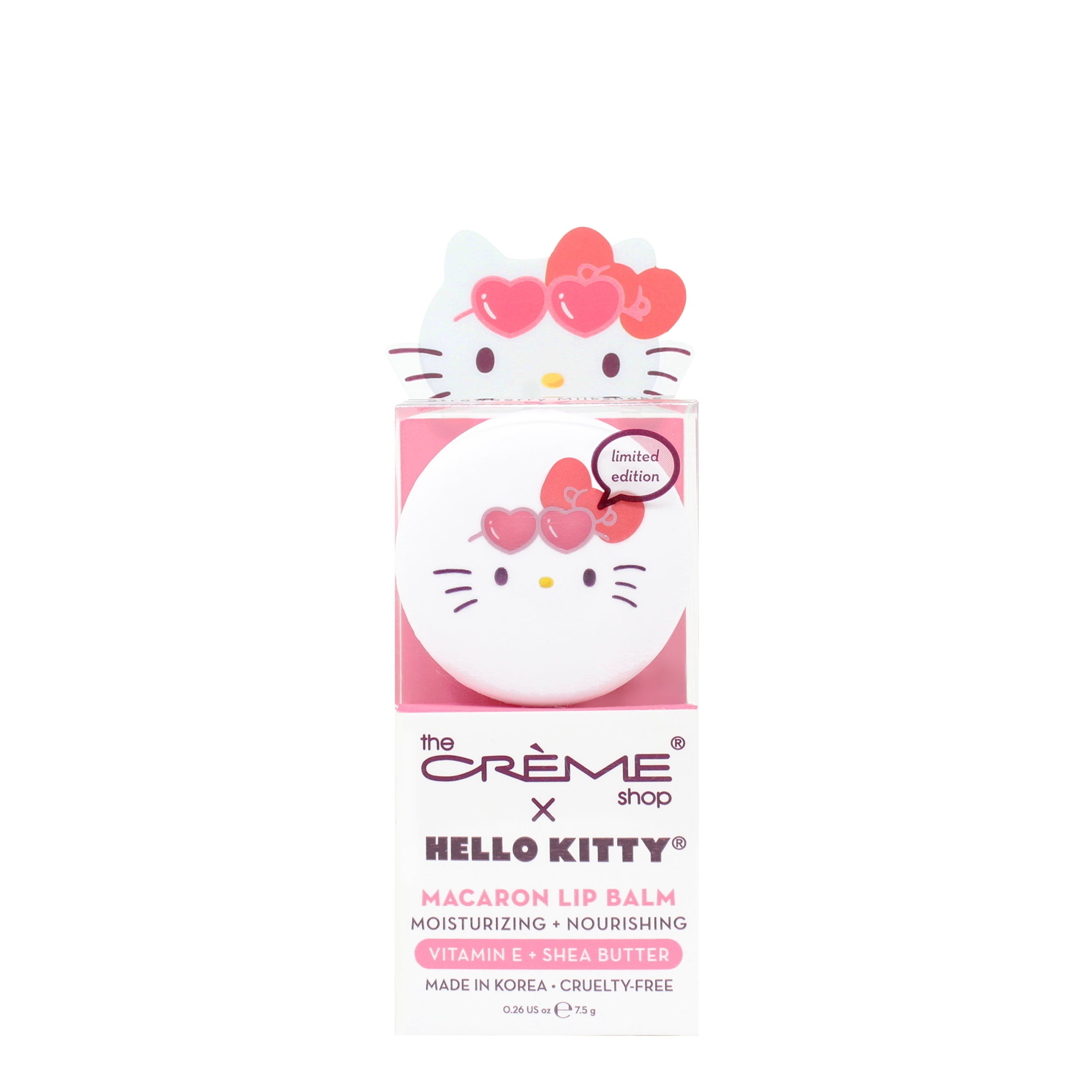 Hello Kitty Macaron Lip Balm - Strawberry Milkshake Flavored