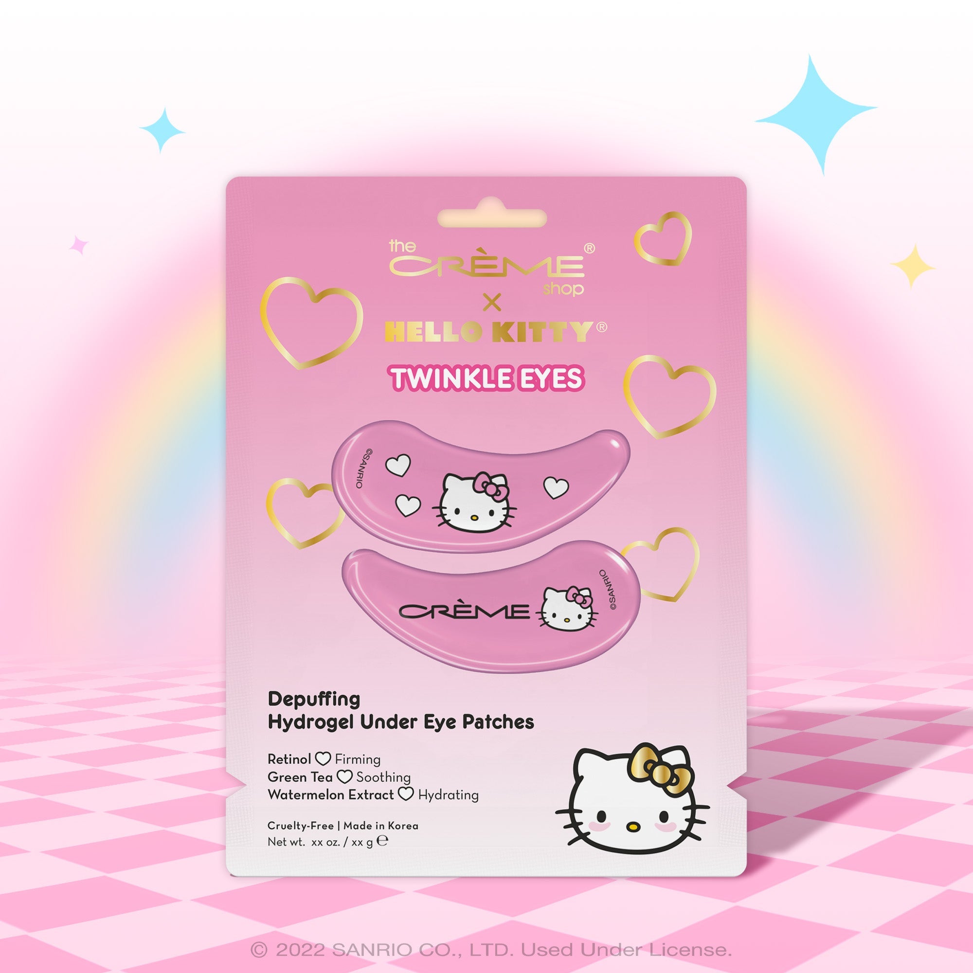 The Crème Shop x Hello Kitty Twinkle Eyes Depuffing Hydrogel Under Eye Patches