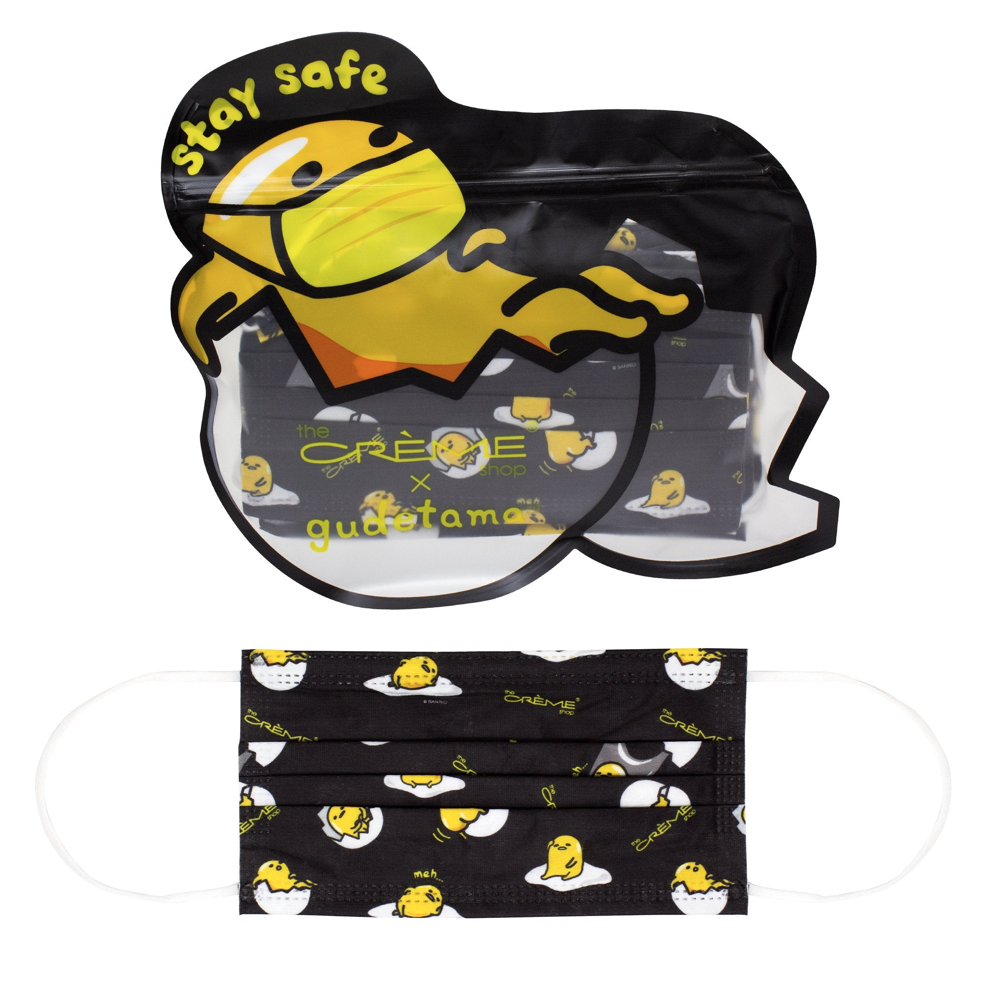 3 Ply Protective Face Mask Gudetama Disposable The Crème Shop 4812