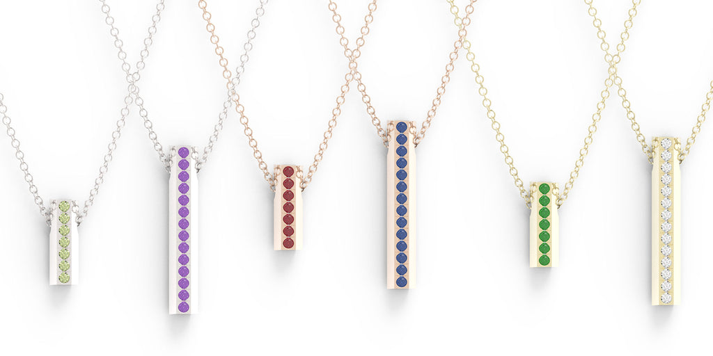 Birthstone Bar Necklaces