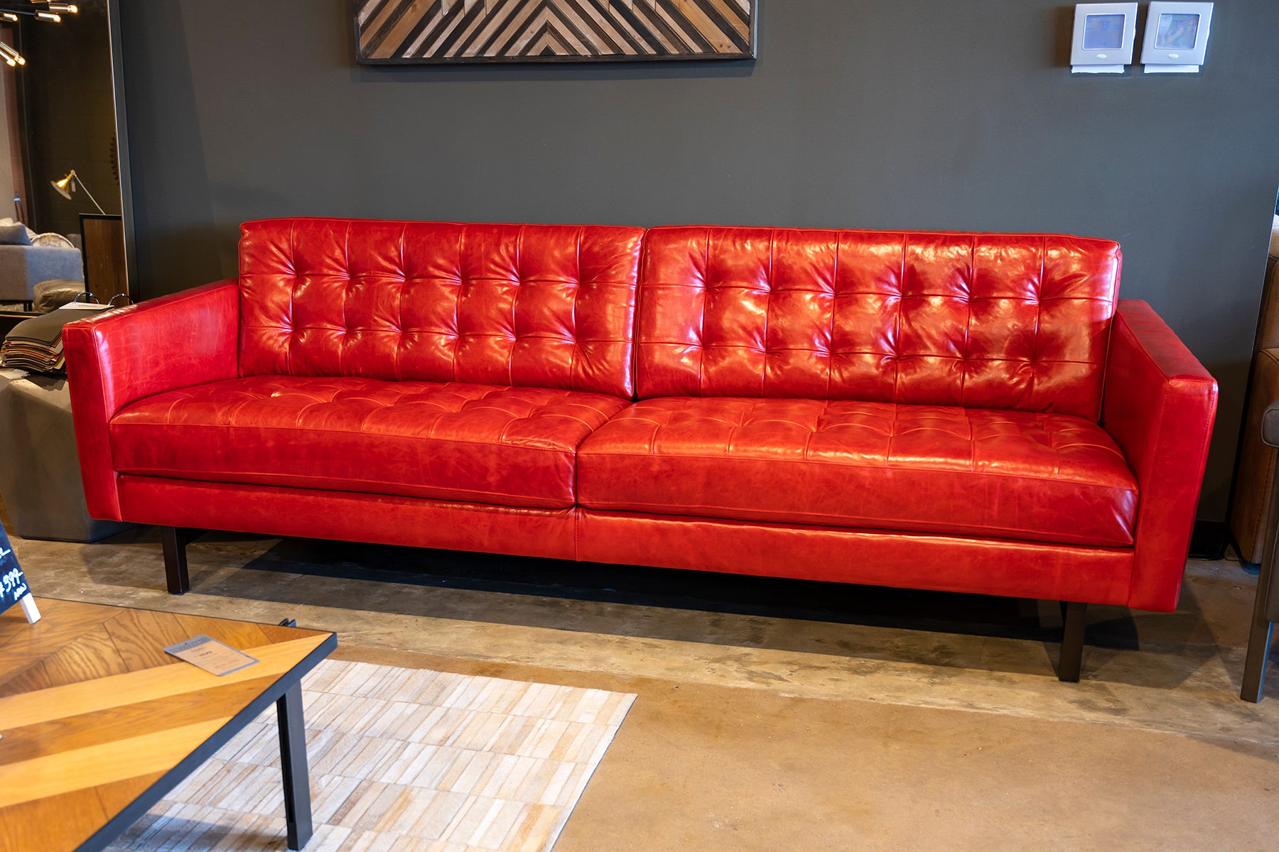 The Custom Modern Leather Sofa By American Leather At Solid