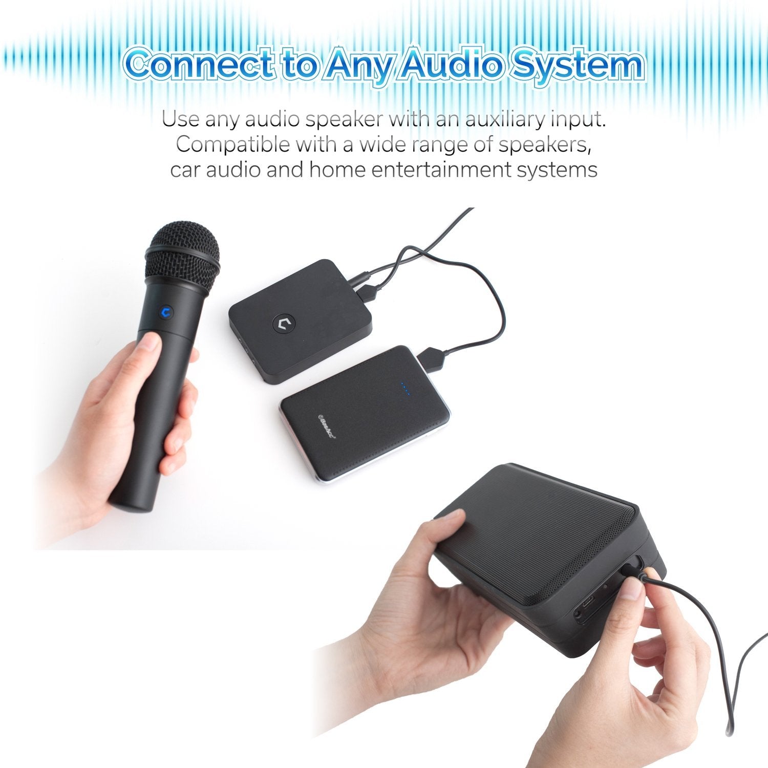 Portable Karaoke System W 2 Microphone Cobble Pro