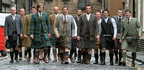 men in kilts. Pic: http://pursuitist.com/men-in-kilts-talking-fashion-with-howie-nicholsby-kilt-maker-to-the-stars/