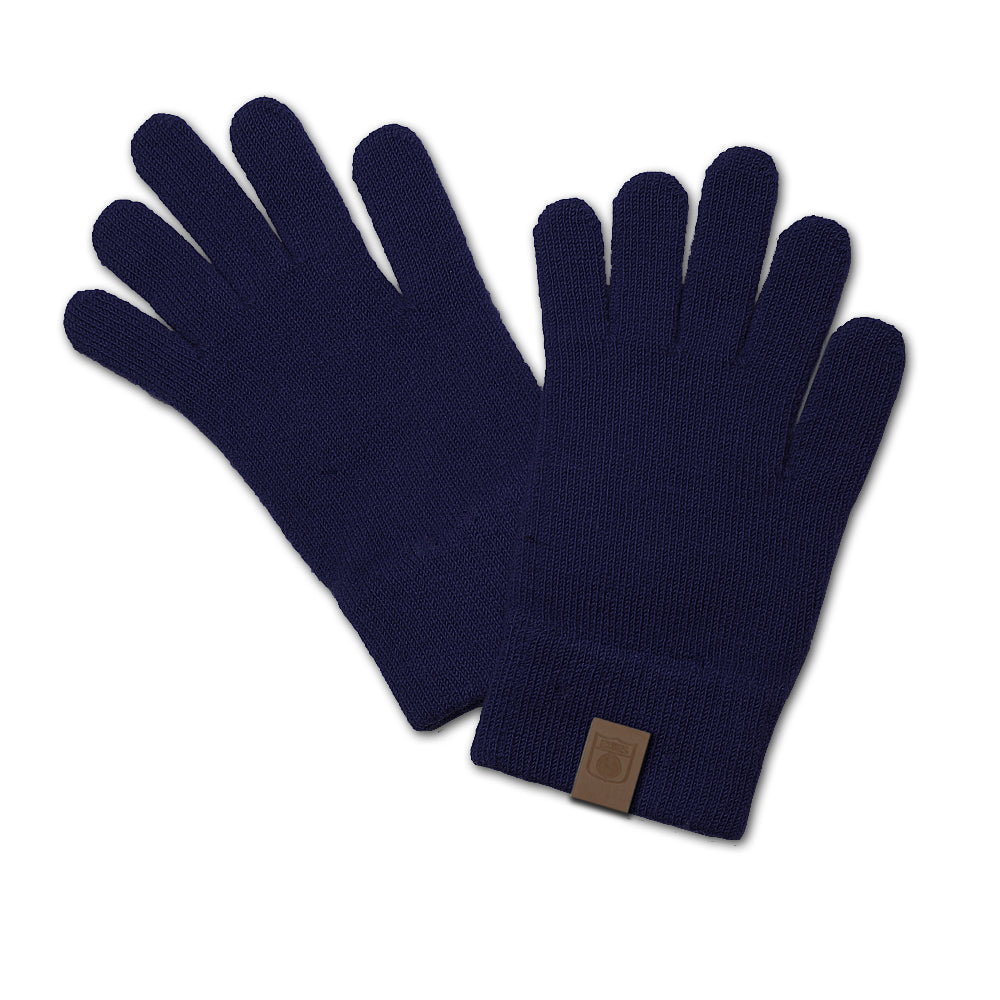 mens blue wool gloves