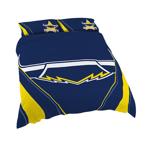 North Queensland Cowboys Quilt Doona Duvet Cover Pillow Case Set