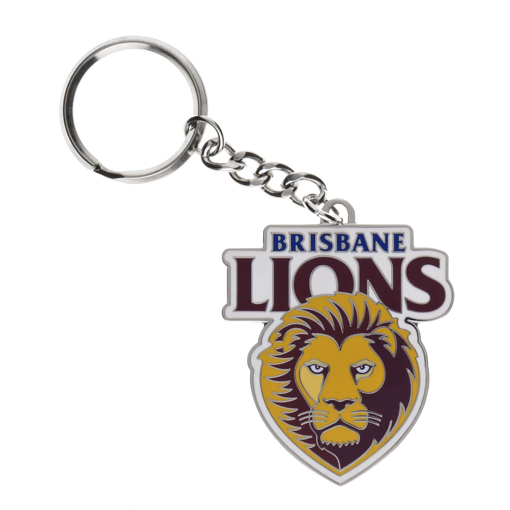 Brisbane Lions Metallic Logo Keyring