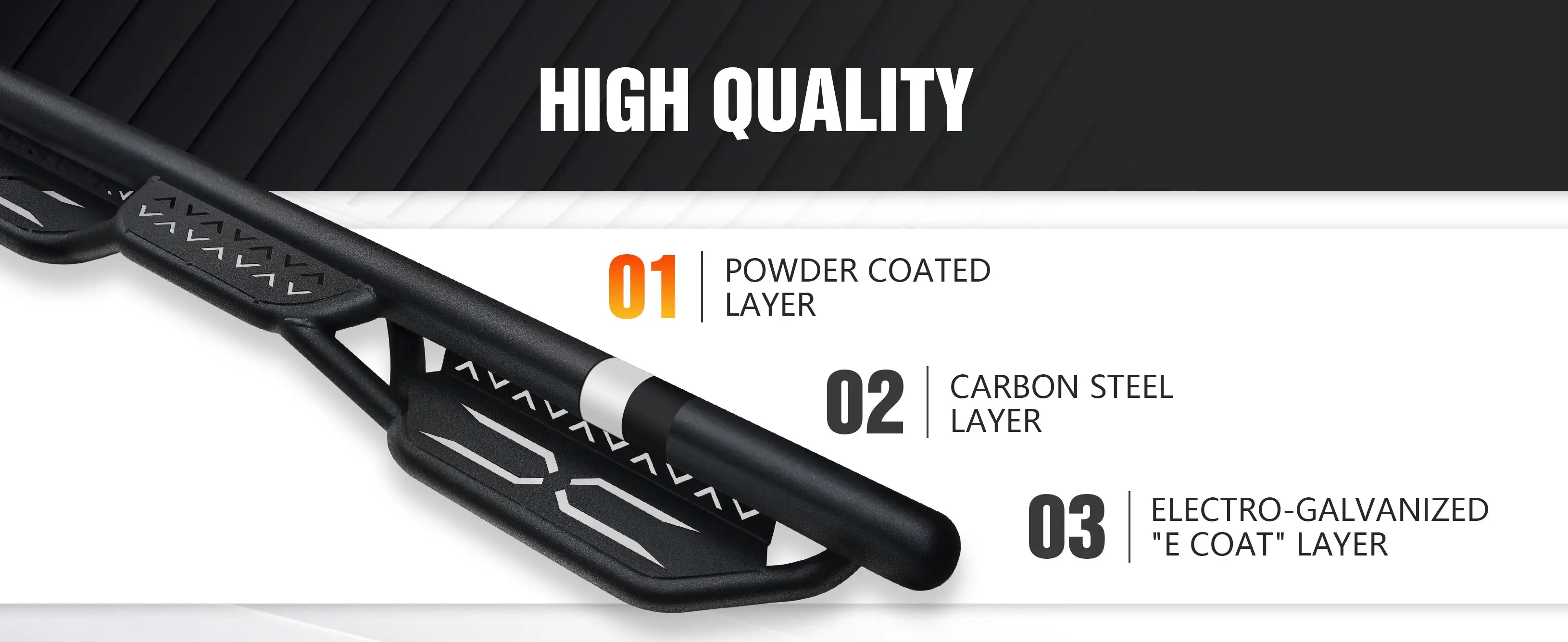 Yzona Running Boards for 2014-2025 4-Runner SR5 / TRD Pro