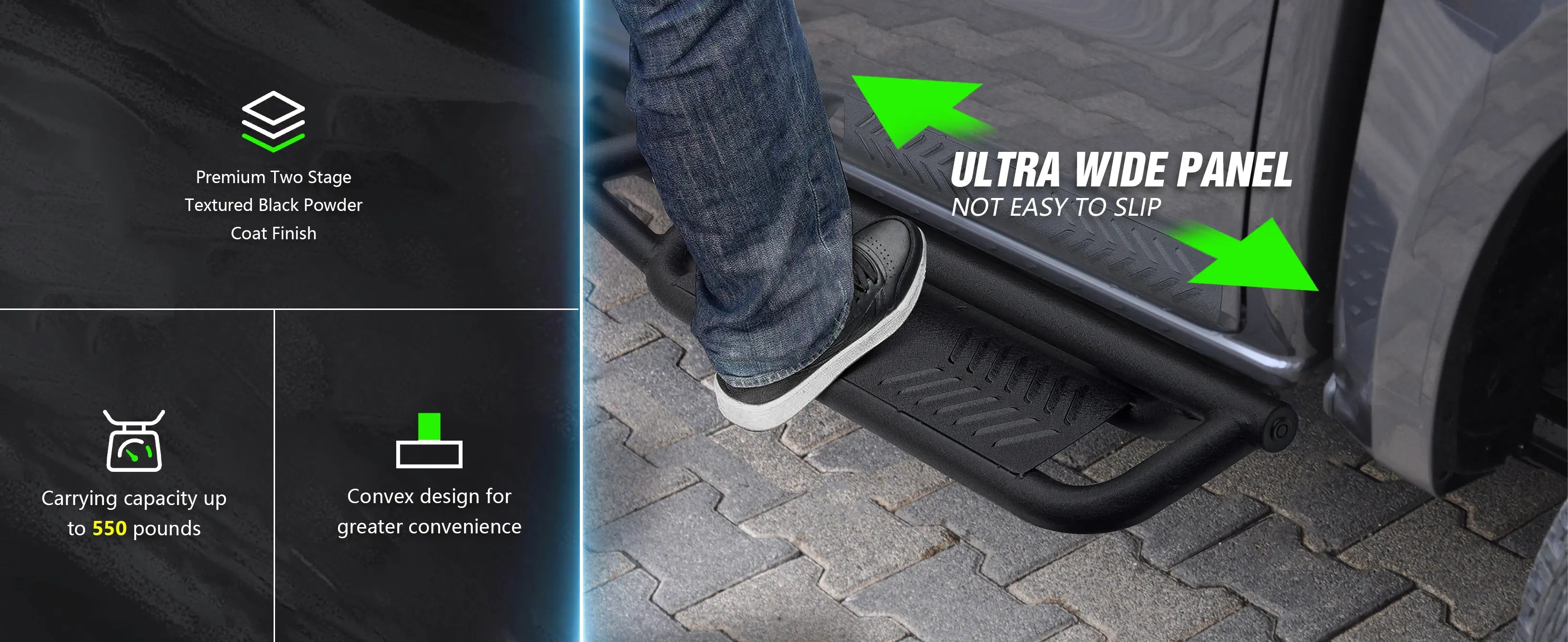 Yzona Running Boards for 10-25 Toyota 4Runner Trail Edition