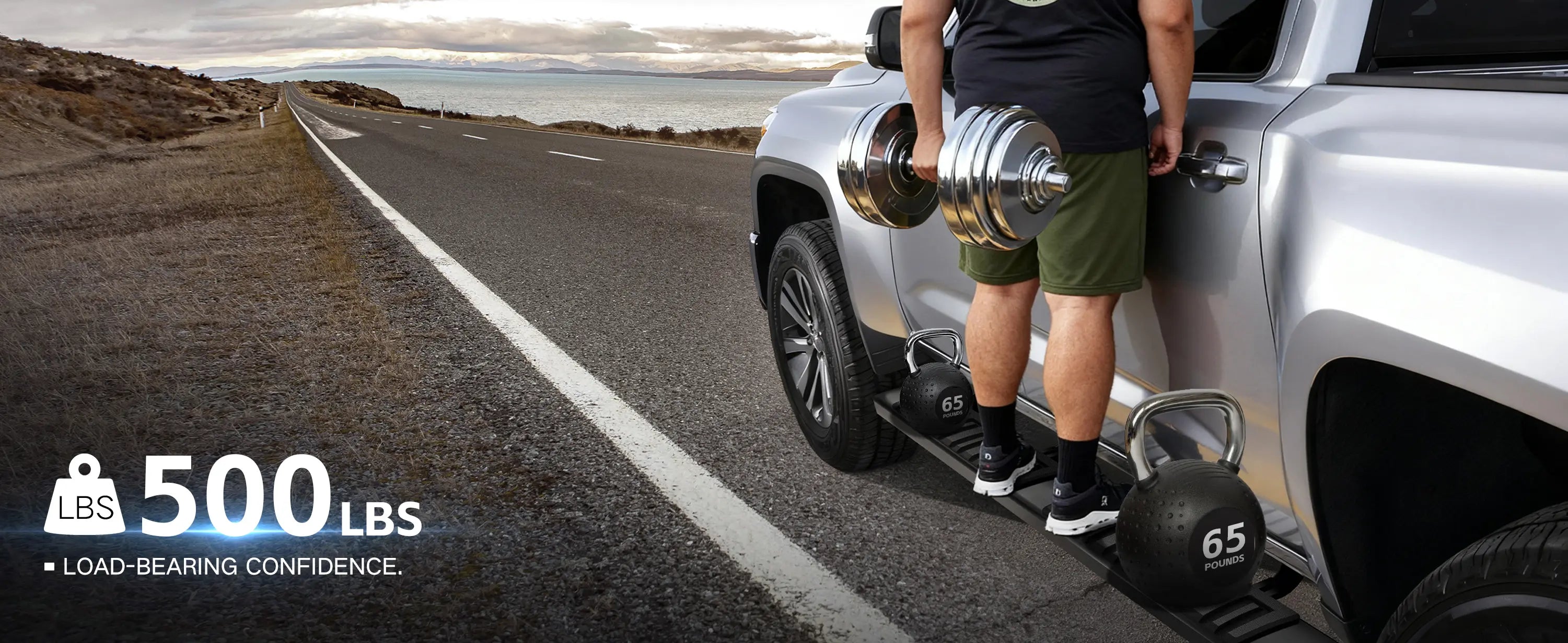 Side Steps Compatible with 2024 2025 2026 Tacoma Double/Crew Cab 6.5