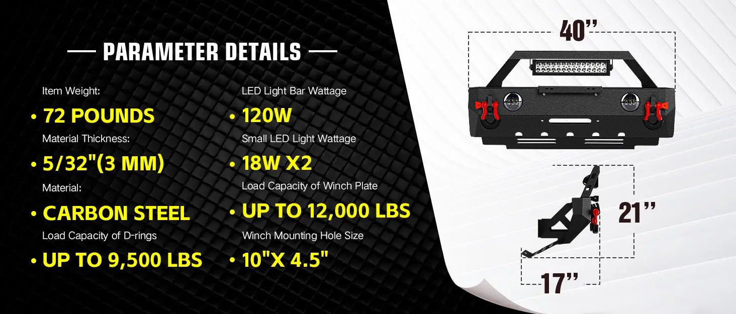 Front Bumper for Toyota 5th Gen 4Runner 2010-2023 by Yzona