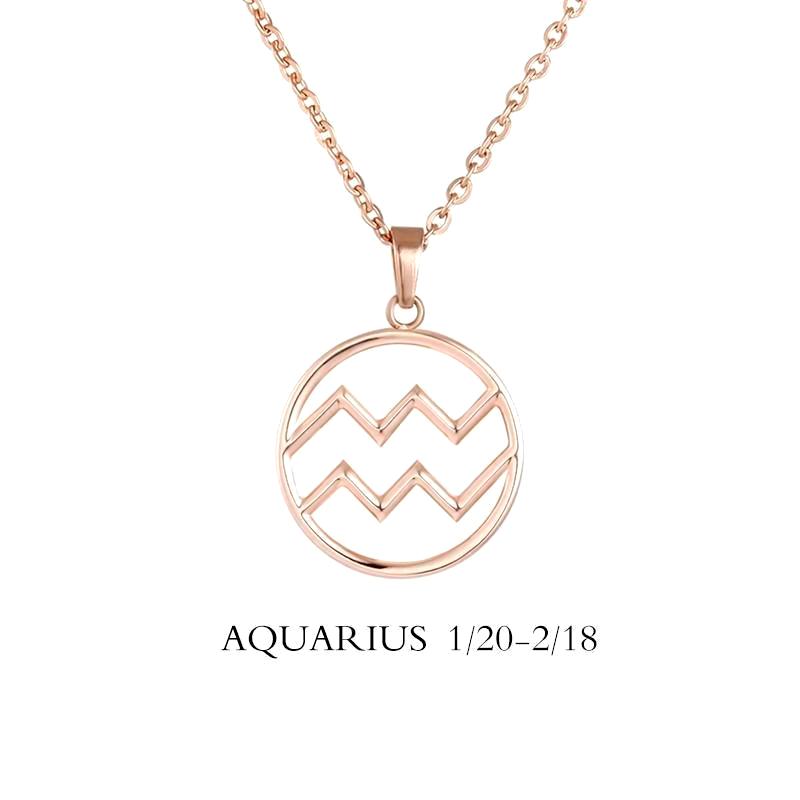 aquarius zodiac sign necklace