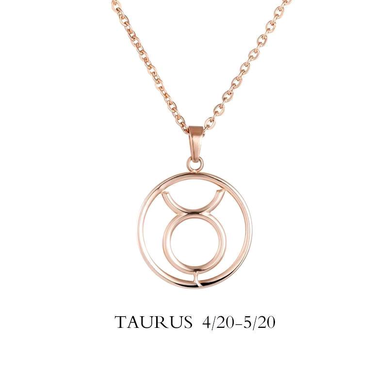 Taurus Zodiac Sign Necklace Gold – Lulugem.com