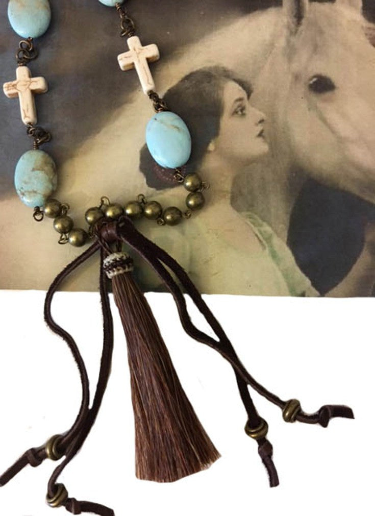 Handcrafted Horse Hair Tassel Necklace