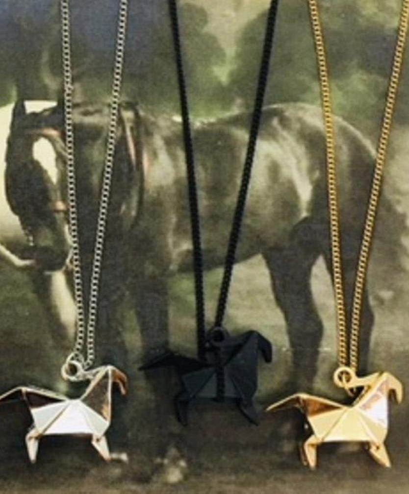 Origami Horse Necklace