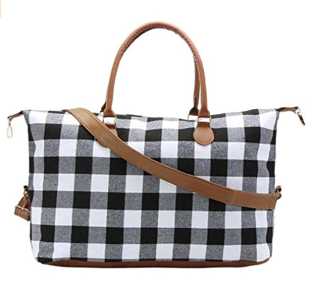 Buffalo Plaid Weekender Duffle Bag